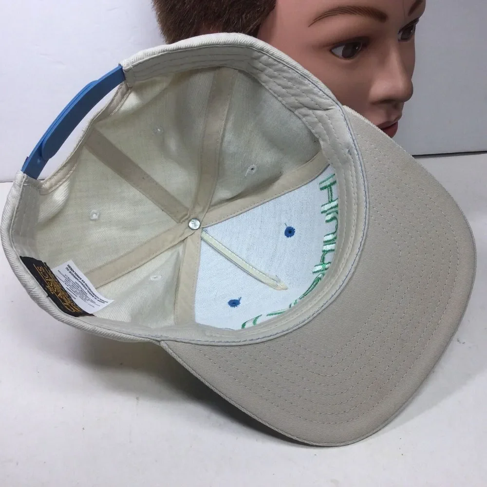 Hurley Hat Snapback SpellOut Trucker‎ Baseball Cap Embroidered Logo Gray Blue